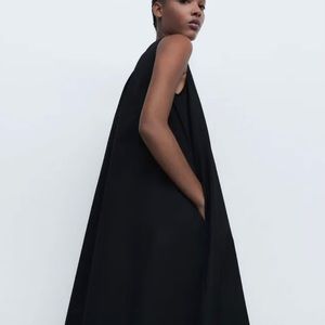 Zara Poplin Flounce Dress